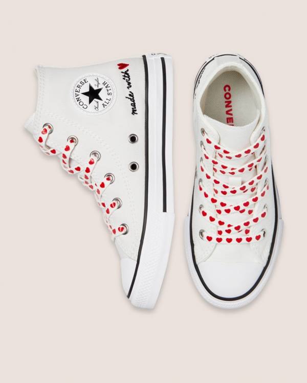 Trampki Wysokie Converse Chuck Taylor All Star Streetwear Love Thread Białe | CV-619EMI