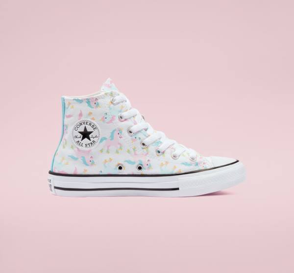 Trampki Wysokie Converse Chuck Taylor All Star Unicons Białe Kolorowe Białe | CV-697PAX