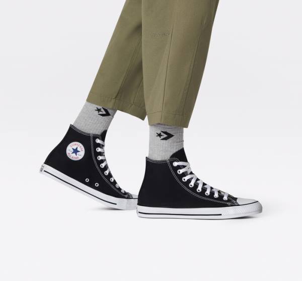 Trampki Wysokie Converse Chuck Taylor All Star Black Czarne | CV-701ZUG