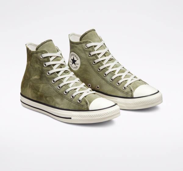 Trampki Wysokie Converse Chuck Taylor All Star Washed Płócienne Głęboka | CV-709IKQ