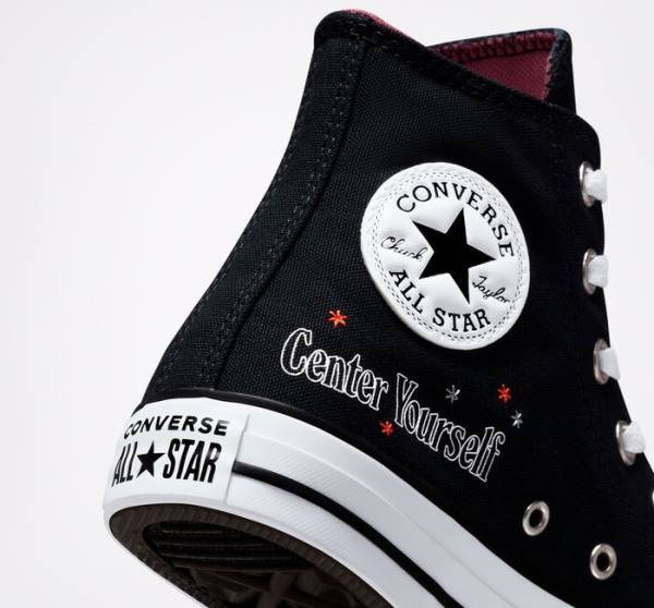 Trampki Wysokie Converse Chuck Taylor All Star You Are On The Right Path Czarne Białe | CV-719UHF