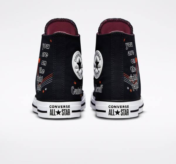 Trampki Wysokie Converse Chuck Taylor All Star You Are On The Right Path Czarne Białe | CV-719UHF