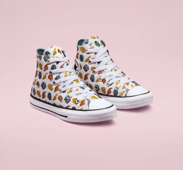 Trampki Wysokie Converse Chuck Taylor All Star Dino Daze Białe Jasny Zielone Czarne | CV-745CLW