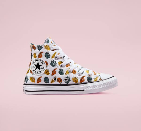 Trampki Wysokie Converse Chuck Taylor All Star Dino Daze Białe Jasny Zielone Czarne | CV-745CLW