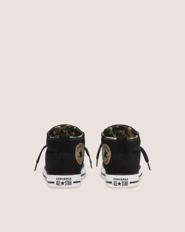 Trampki Wysokie Converse Chuck Taylor All Star Streetwear Digi Camo Czarne | CV-756KBI