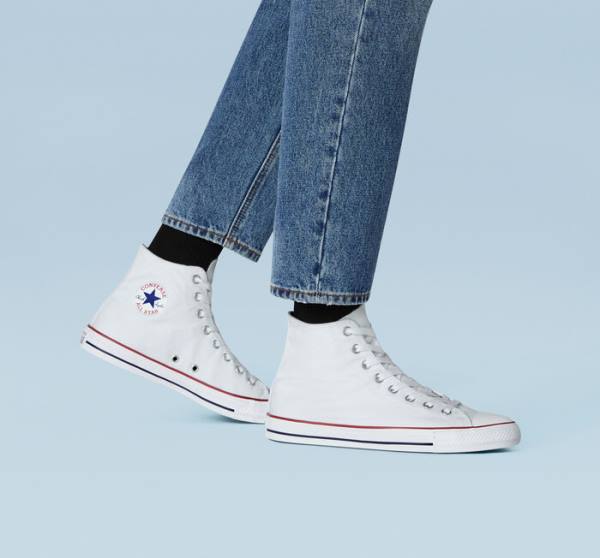 Trampki Wysokie Converse Chuck Taylor All Star White Białe | CV-763UEL