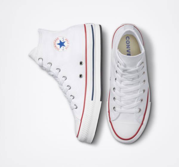 Trampki Wysokie Converse Chuck Taylor All Star Lift Platformie Białe Ciemny Czerwone Granatowe | CV-780HKB