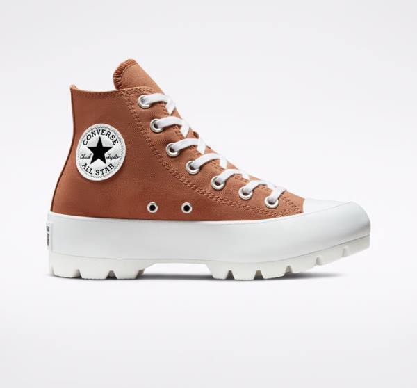 Trampki Wysokie Converse Chuck Taylor All Star Lugged Seasonal Color Białe Czarne | CV-825JQO