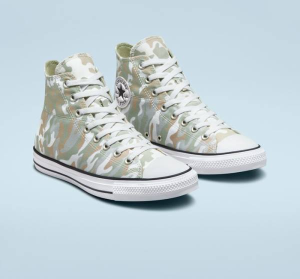 Trampki Wysokie Converse Chuck Taylor All Star Split Panel Camo Brązowe | CV-842MHA