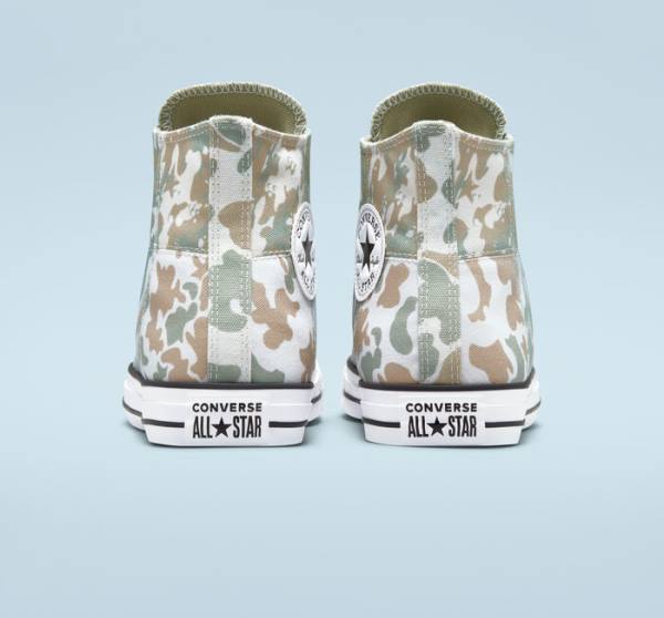 Trampki Wysokie Converse Chuck Taylor All Star Split Panel Camo Brązowe | CV-842MHA