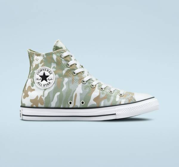 Trampki Wysokie Converse Chuck Taylor All Star Split Panel Camo Brązowe | CV-842MHA