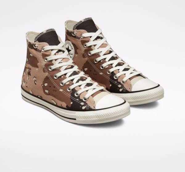 Trampki Wysokie Converse Chuck Taylor All Star Archive Camo Brązowe Czarne | CV-954UXP