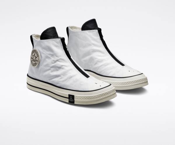 Trampki Wysokie Converse Joshua Vides Chuck 70 Białe Czarne | CV-637NXL