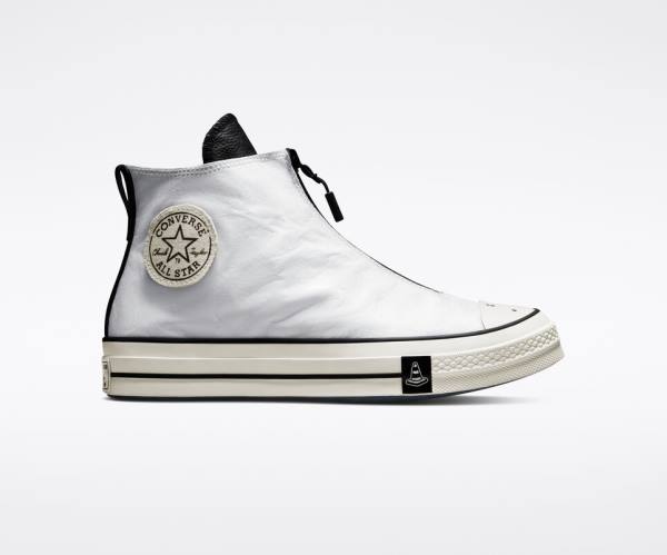 Trampki Wysokie Converse Joshua Vides Chuck 70 Białe Czarne | CV-637NXL