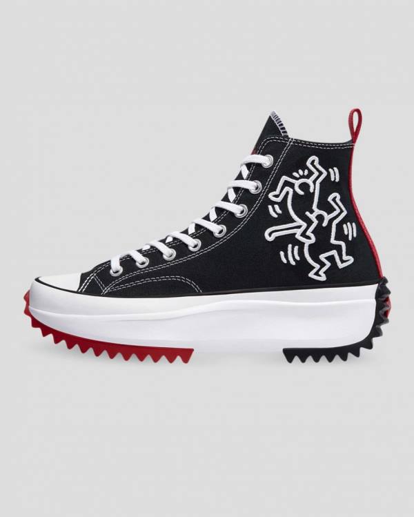 Trampki Wysokie Converse Keith Haring Run Star Hike Czarne | CV-367AMQ