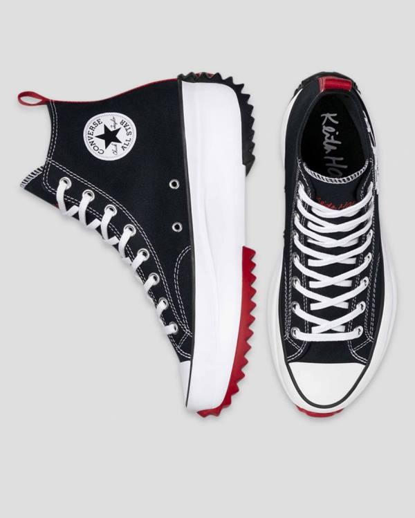 Trampki Wysokie Converse Keith Haring Run Star Hike Czarne | CV-367AMQ