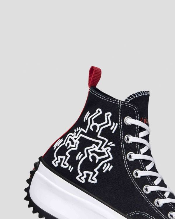 Trampki Wysokie Converse Keith Haring Run Star Hike Czarne | CV-367AMQ