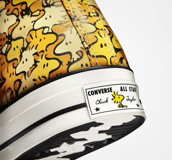 Trampki Wysokie Converse Peanuts Chuck 70 Żółte Złote | CV-537REK