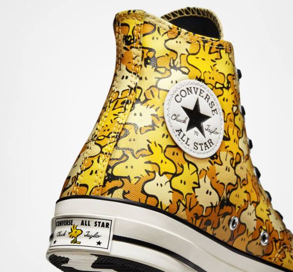 Trampki Wysokie Converse Peanuts Chuck 70 Żółte Złote | CV-537REK