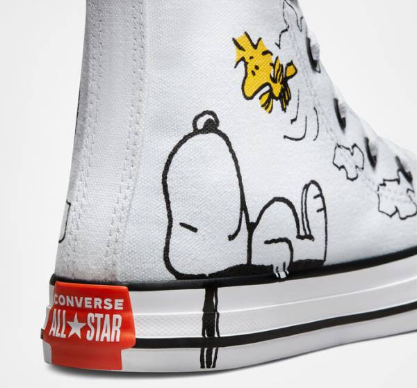 Trampki Wysokie Converse Peanuts Chuck Taylor All Star Białe Czarne Czerwone | CV-591HMT