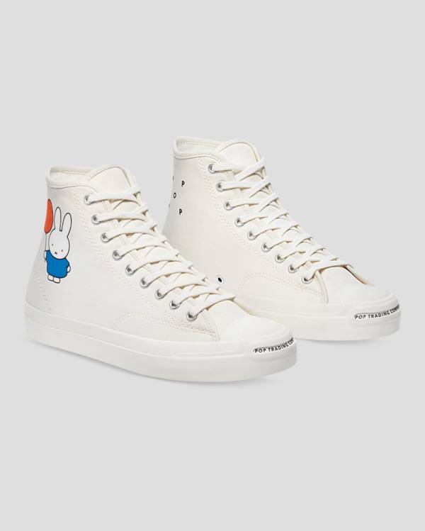 Trampki Wysokie Converse Pop Trading Miffy Jack Purcell Pro Beżowe | CV-794GMY