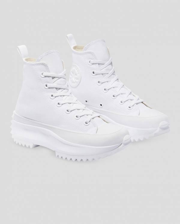 Trampki Wysokie Converse Run Star Hike All White Białe | CV-875RWM