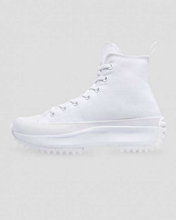 Trampki Wysokie Converse Run Star Hike All White Białe | CV-875RWM