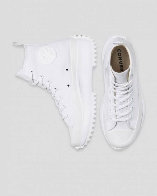 Trampki Wysokie Converse Run Star Hike All White Białe | CV-875RWM