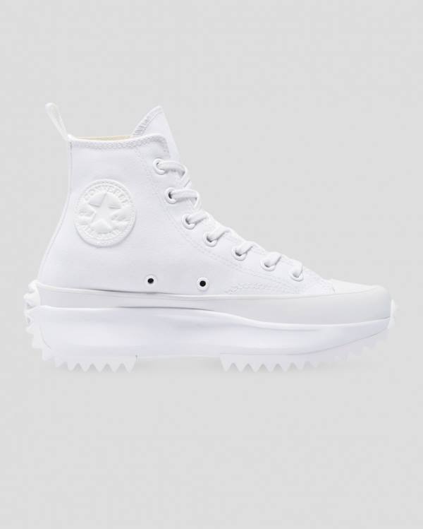 Trampki Wysokie Converse Run Star Hike All White Białe | CV-875RWM