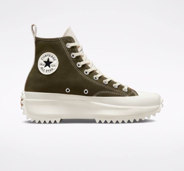 Trampki Wysokie Converse Run Star Hike Platformie Tri-Panel Color Block Khaki | CV-236SAH