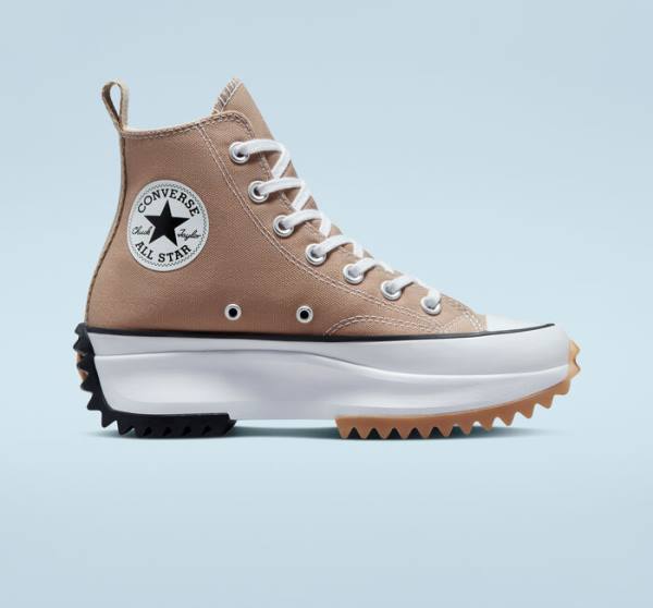 Trampki Wysokie Converse Run Star Hike Platformie Seasonal Color Czarne Białe | CV-320VXD