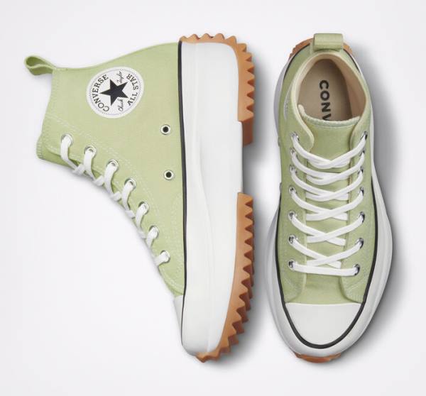 Trampki Wysokie Converse Run Star Hike Platformie Seasonal Color Oliwkowe Czarne Białe | CV-487WOE