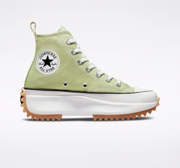 Trampki Wysokie Converse Run Star Hike Platformie Seasonal Color Oliwkowe Czarne Białe | CV-589KRV