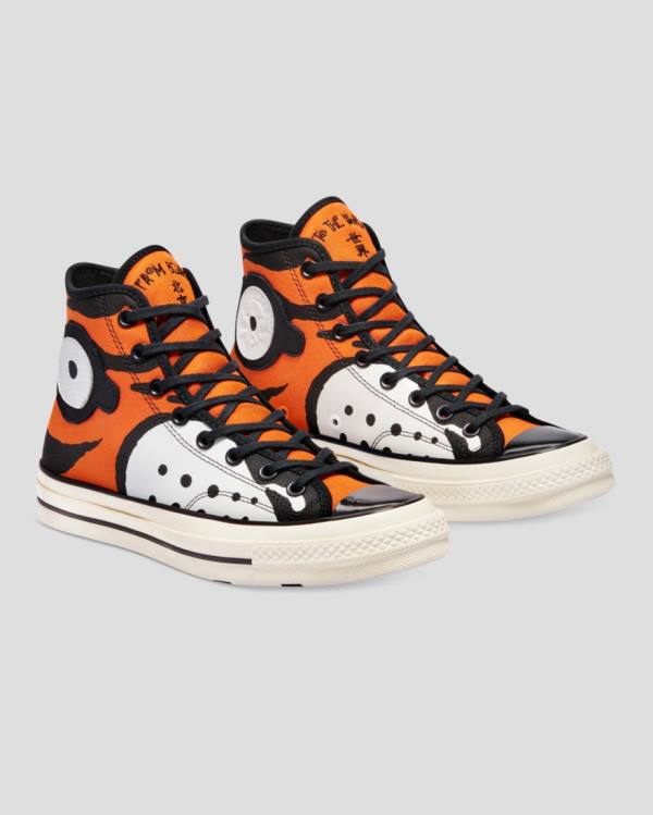 Trampki Wysokie Converse Soulgoods Chuck 70 Pomarańczowe Białe | CV-264API