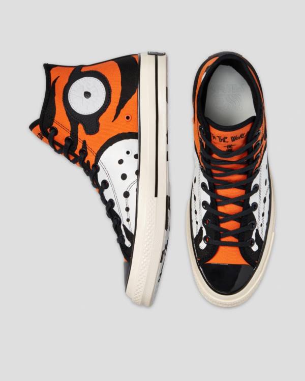 Trampki Wysokie Converse Soulgoods Chuck 70 Pomarańczowe Białe | CV-264API