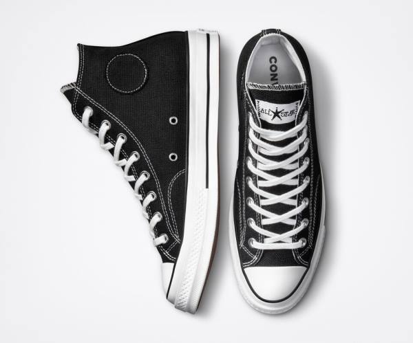 Trampki Wysokie Converse Stussy Chuck 70 Czarne Białe | CV-402CBH