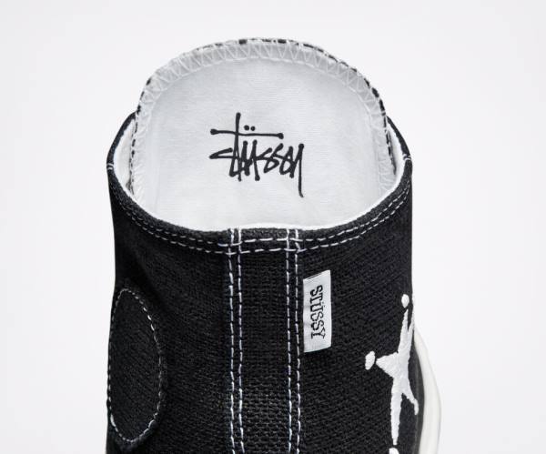 Trampki Wysokie Converse Stussy Chuck 70 Czarne Białe | CV-402CBH