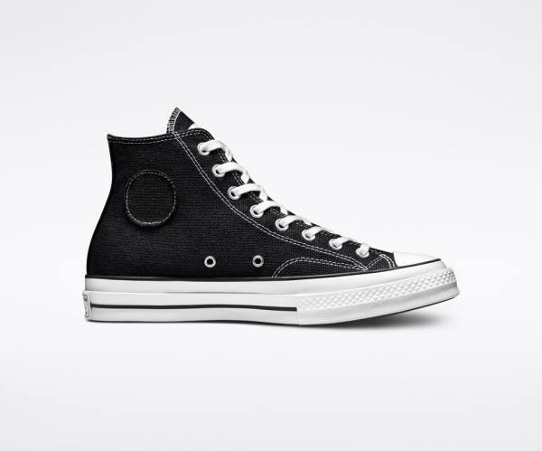 Trampki Wysokie Converse Stussy Chuck 70 Czarne Białe | CV-435ILT